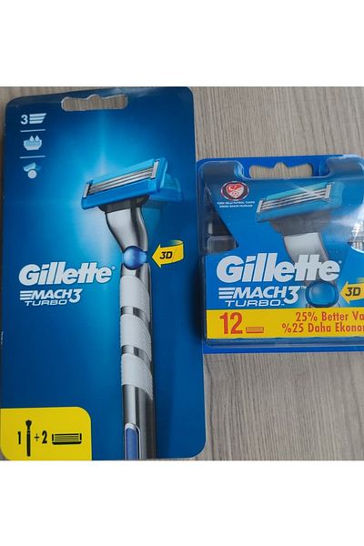 Gillette Mach3 Turbo 3D 12+2