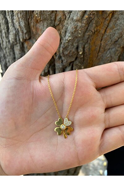 MAHMUT ÇİÇEK KUYUMCULUK 22 Ayar Yonca Taşlı Kolye