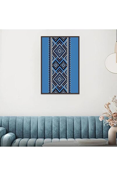 SND لوحة قماشية بتصميم الفن النجدي مع برواز شامبين مجوف