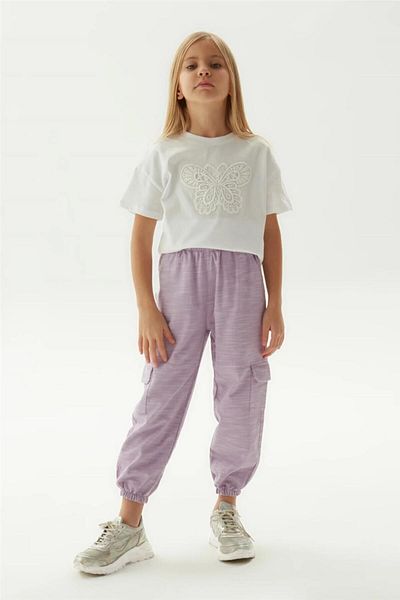 Tyess Girl Lilac Trousers