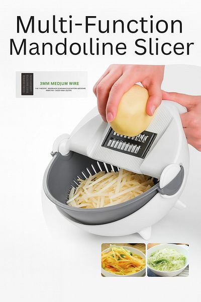 TSUMAB 12-in-1 Multifunction Vegetable Cutter with Bowl and Drainer