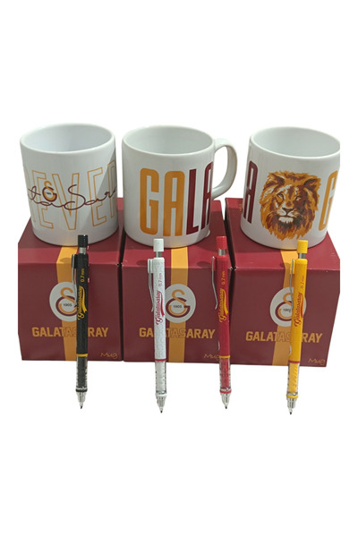 Galatasaray Yeni Sezon Tekli Lisanslı Kupa ve Metal Versatil Kalem