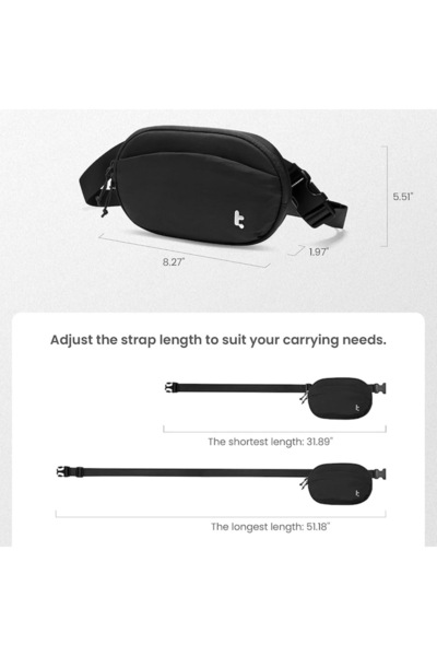 Gaudi Unisex Waist Bag for Physical Activities, T49, Nylon, Deep Dark