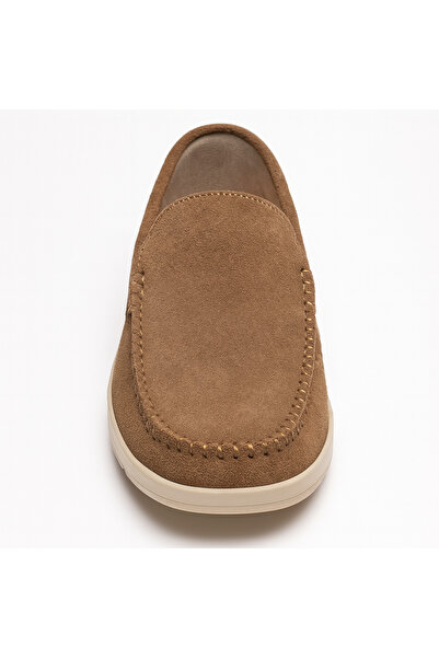 selveram Men's Light Brown Suede Summer Loafer Shoes