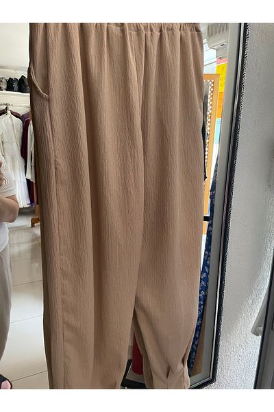 Yaren Moda Women's Bürümcük Fabric Pantalon with Leg Clamps