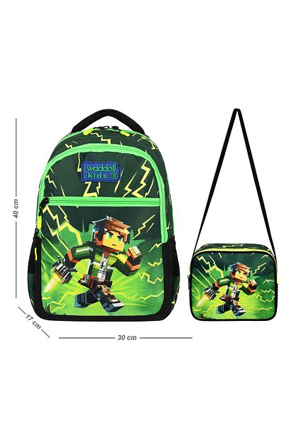 H&D COLLECTİON Rucsac și cutie de prânz pentru băieți de școală primară, rucsac de școală