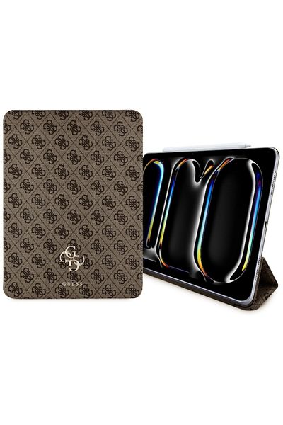 Gaudi Husa Book Cover pentru iPad Pro 11 2024, Guess, Piele Ecologica, Maro