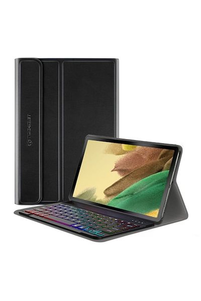 FEN Husă de protecție cu tastatură pentru Samsung Galaxy Tab A7 Lite, U87, silicon, negru intens închis