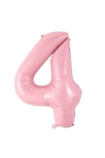 parti sürprizi Gold Butterfly Pink 4 Year Old Number Balloon Set