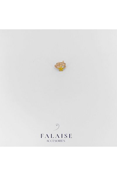 Falaise Accessories FLOWER DETAILED CHICKDRY EARRING - YELLOW