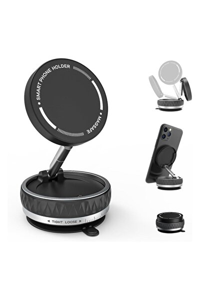 Apera GA39 Mag-Safe Ultra Sağlam Vakumlu Mini Araç Telefon Tutucu Ev Spor Sal...
