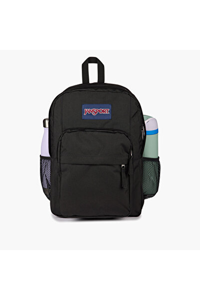 Jansport Solid Backpack with Adjustable Straps and Zip Closure - 19x33x5 cms