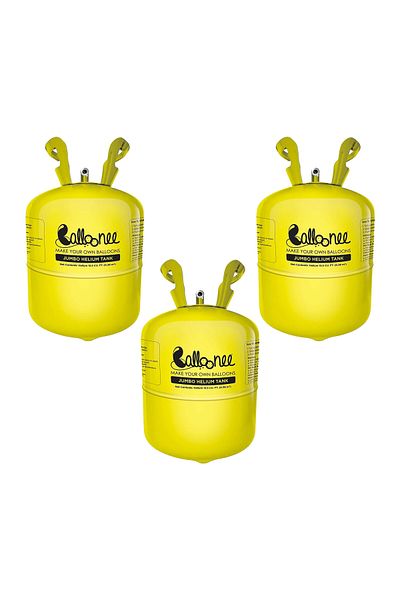 Balloonee Jumbo Disposable Helium Party Kit - Pack of 3