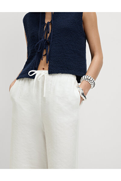 Marks & Spencer Lyocell Wide Leg Crop Pantolon