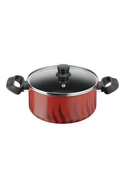 TEFAL G6 Tempo Flame Non-Stick Aluminium Stewpot with Lid 22 cm