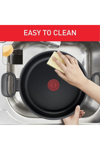 TEFAL Cooking Pot | Tempo Flame 22cm | Non-Stick | With Lid | Red | Aluminium