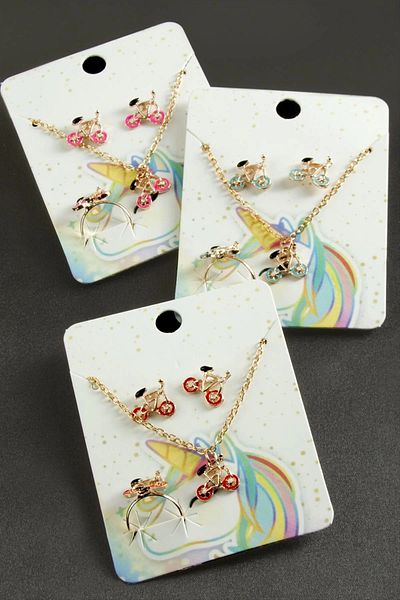 Eldenör Bicycle Enameled Set Necklace