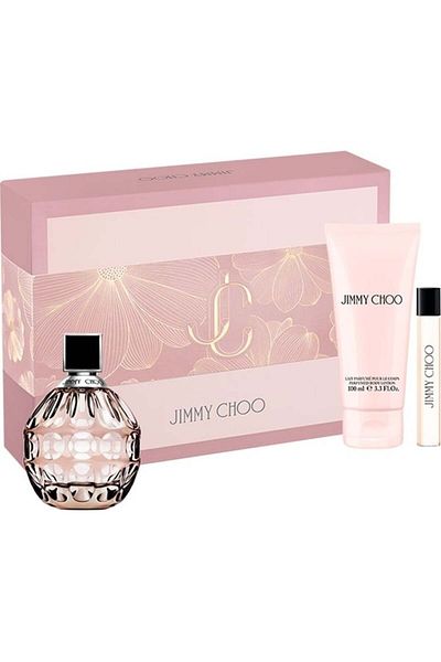 Jimmy Choo Gift Set – Eau de Parfum 100ml + Body Lotion 100ml + Mini Eau de Parfum 7.5ml for Women