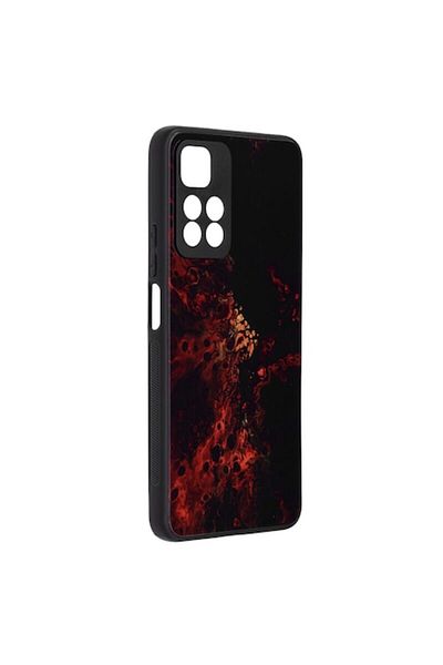 dalip Carcasă de protecție compatibilă cu Xiaomi Redmi Note 11 Pro Plus, seria Glaze, Red Nebula, multicoloră