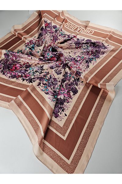 Webinay Home Scarf Cd Flower Pattern Voile Silk Scarf New Season Scrafs Hijab
