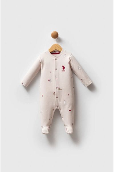 U.S. Polo Assn. U.S. Polo Assn Usb2531 Boy's Beige Jumpsuit