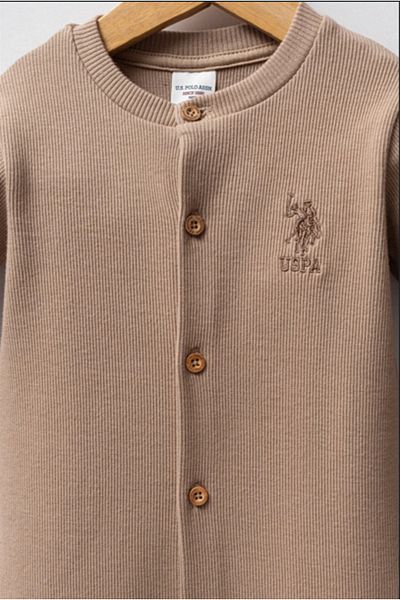 U.S. Polo Assn. يو اس بولو اسن USB2588 بذلة بيبي بوي بني