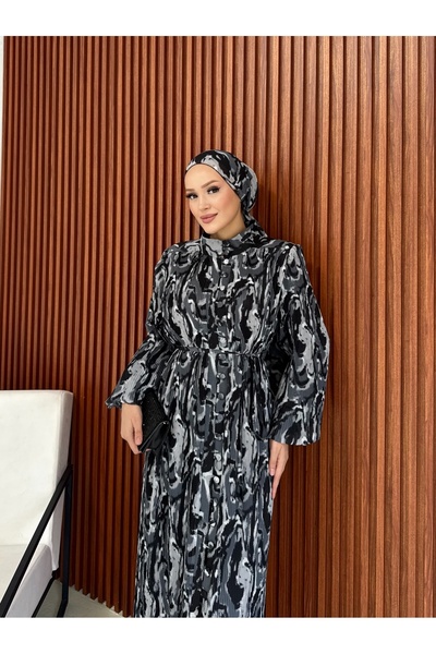 Melike Tatar Φόρεμα με πλισέ με σάλι 32-2380