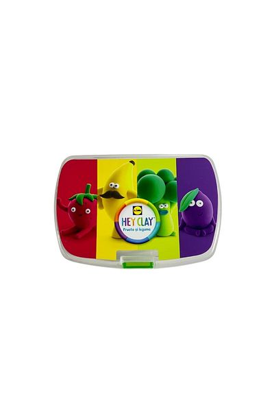 UIQ Cutie multifuncțională pentru gustări, 0,5 kg, plastic, model legume, transparentă