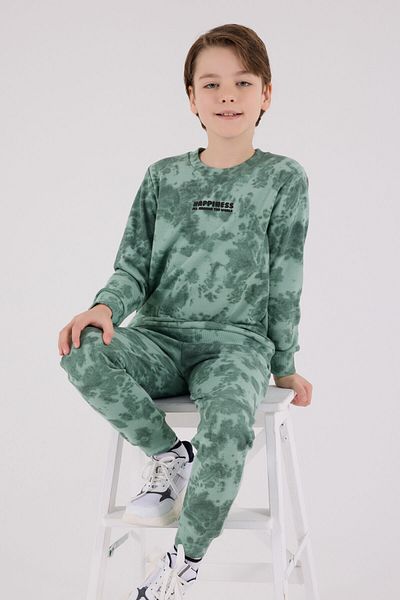 Rolypoly Boy's Green Tracksuit Set