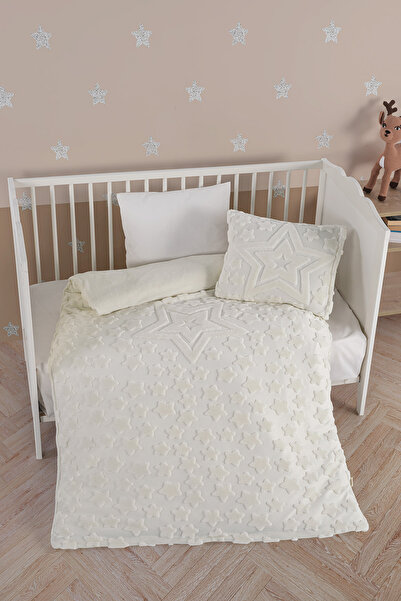 Kanz Welsoft Baby Duvet Cover Set - Star Cream