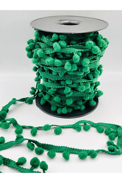 DUCK HOBY 3 Meters Ribbon Pompom Decorative Ribbon Meter Pompom Colorful Pompom