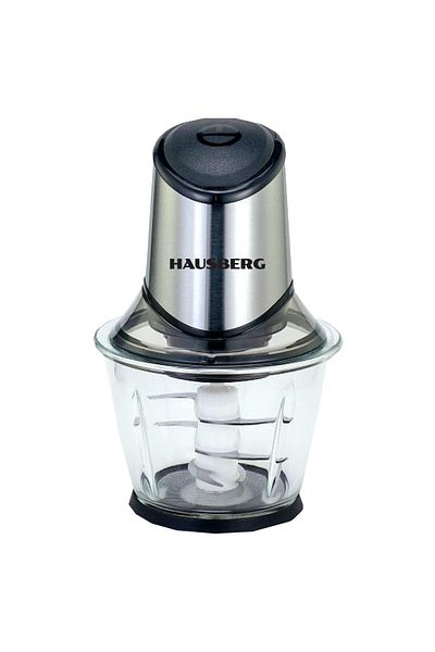 Hausberg Tocator electric HB-4507IN, 400-500W, 1 treapta de viteza, 1.2 litri, bol din sticla, 6 cutite