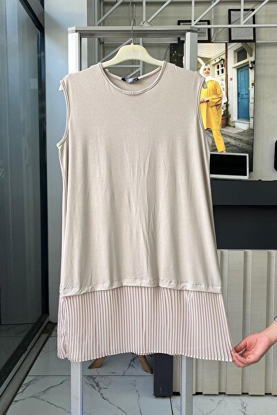 dubai showroom Altı Pileli İçlik Bej