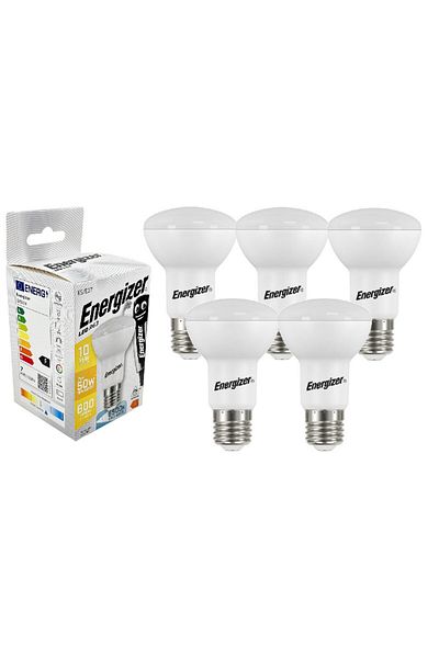 Energizer Set 5 becuri LED Energizer, 7W, R63, E27, 806 lumeni, 6500K, lumină rece, clasa energetică F