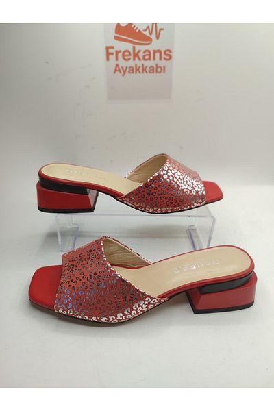 NEWGÜLTEKİN Genuine Leather Single Strap Comfortable Stylish Slippers Orthopedic Sole