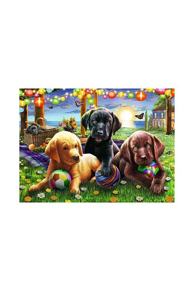 RAVENSBURGER Puzzle - Dogs at a Picnic, 100 pieces XXL