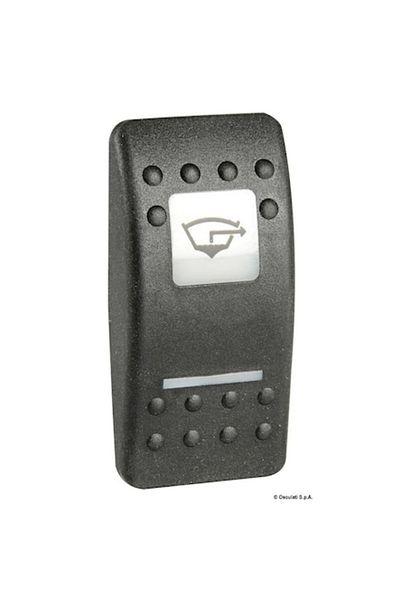 OSCULATI Illuminated Switch Gangplank V, 40 - Trim F.B., Polycarbonate Metallic Nickel, Symbol Illuminated, C