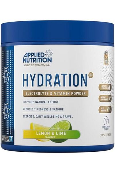 applied nutrition Hydration+ Electrolytes and Vitamin Powder Sugar-Free Hydration Drink Mix Lemon &