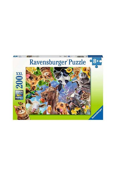 RAVENSBURGER Puzzle - Portrait With Animals, 200 pieces XXL