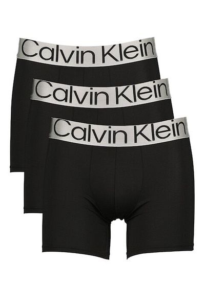 Calvin Klein , Set of boxers with logo waistband - 3 pairs, Black, Grey, XL