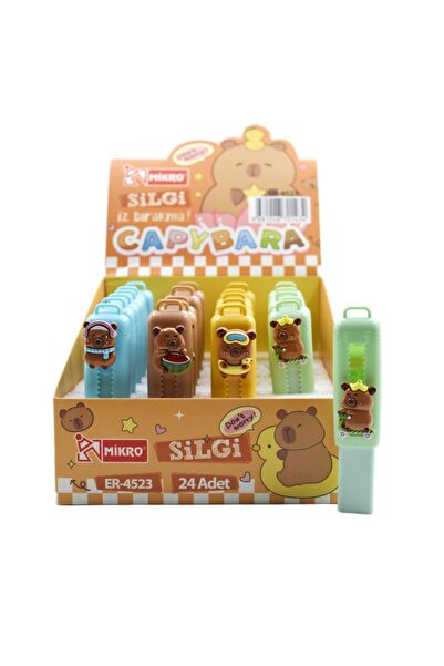 Mikro Cool Capybara Sliding Eraser (Er-4523) 4 Pieces