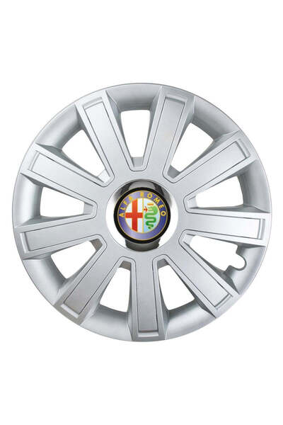 Autohelix MSA Set de 4 capace pentru roți, compatibile cu jante R16, pentru Alfa Romeo, model cromat