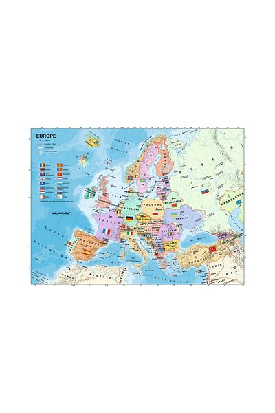 RAVENSBURGER Puzzle - Map of Europe in French, 200 piese XXL