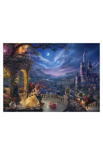Schmidt Puzzle - Thomas Kinkade: The Beauty and the Beast, Dancing in the Moonlight, 1000 piese