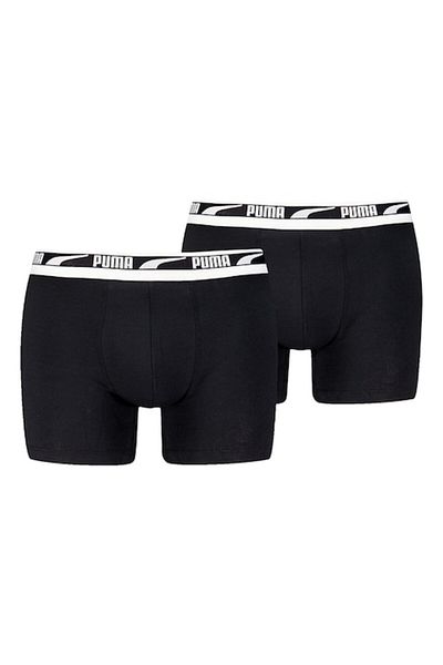 Puma , Set of Boxers with Logo Waistband - 2 Pairs, Black, 2XL