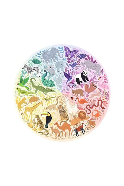 RAVENSBURGER Puzzle 500 piese rotund - Circle of Colors - Animals