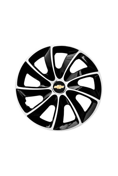 Autohelix MSA Set de 4 capace de roți potrivite pentru jante de 16 inch, pentru Chevrolet, model Stig Extra Black & White