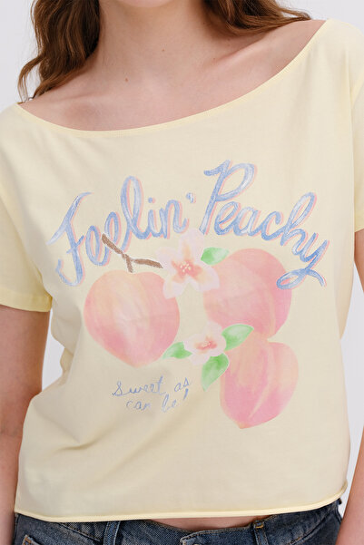 Addax Μπλουζάκι με στάμπα με λαιμόκοψη P1793