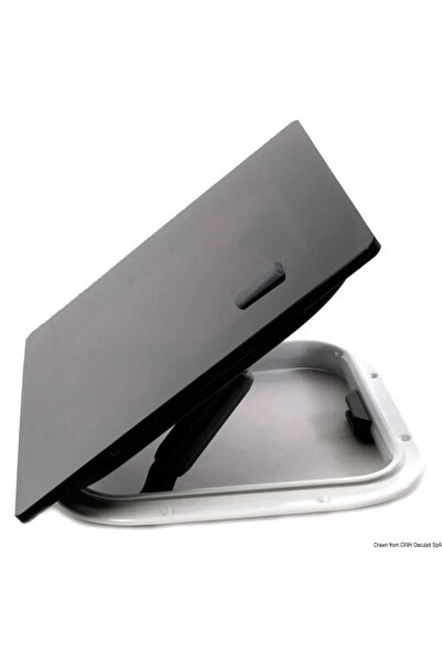 OSCULATI Lewmar Hatch with Flip Cover, 577x577 mm, for Deck Installation