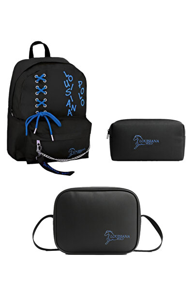 louisiana polo Set școală – Geantă + Nutriție termică + Suport stilou Albastru 1141